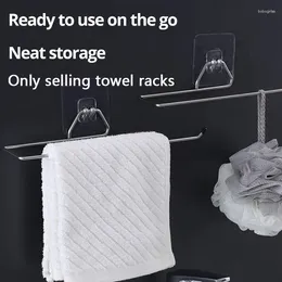 Kitchen Storage Bathroom Shelf Burden Durable Save Space Multifunctional Convenient Stainless Steel No Punch Towel Rack Lazy Rag Holder