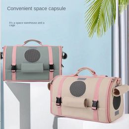 Cat Carriers 2 In 1 Carrier Bags Portable Pet Dog Backpack Breathable Travel Outdoor Packaging To Carry Satchel