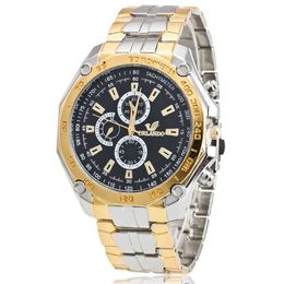 Orlando Herren-Business-Armbanduhr mit großem Zifferblatt und Stahlband, modisch und lässig