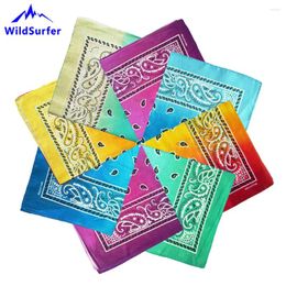 Bandanas Paisley Bandana For Women Gradient HIP HOP Scarf Cashew Cotton Balaclava Wristband Snood Riding Mask B-Boy Scarves