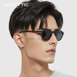 Sunglasses ZENOTTIC Fashion Bifocal Sun Reading Glasses for Men Women Round Presbyopia Eyewear Outdoor UV400 Sunglasses with Diopters 240401