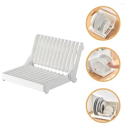 Kitchen Storage Foldable Dish Drain Rack Household Racks For Tableware Utensil Holder Drainers Bowl Drying Dishes Cutlery
