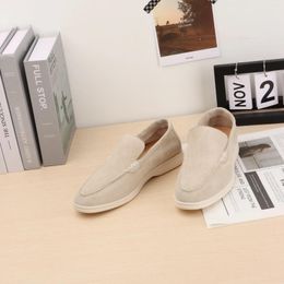 Dress Shoes Suede Men's Loafers Summer Walk Women Flats Soft Slip On Lazy Slippers Casual Moccasins Driving Wedding