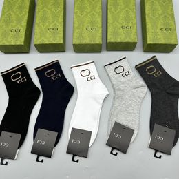 Mens Womens Socks designer high quality luxury classic embroidery cotton Sock comfortable warm 5 pairs/box