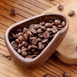 Tea Trays 2024 Coffee Beans Dose Walnut Wood Smooth Teaspoon Separator Tools Bean Spoon Shovel Dosing Cup