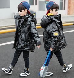 UMJ3 Fashion Winter Parkas Cottonpadded Bubble Coat Kids Zipper Waterproof Leather Red Puffer Jacket D30bb85 Patent Kids Y1908283276658