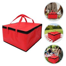 Dinnerware 1Pc Insulated Bag Delivery Outdoor Storage (Red) Thermal Warmer