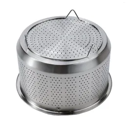 Double Boilers Steamer Basket Pot For Pressure Cookers Slow 1pcs Home Kitchen Silver High-Quality Materials