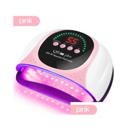 Nail Dryers 256W Uv Led Red Light Lamp For Gel Polish With 57 Beads Sensor And 4 Timers Professional Dryer Drop Delivery Health Beauty Dhygn