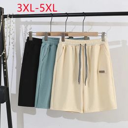 Large Womens summer slim loose high waist 5point shorts Plus Size casual pants 3XL 4XL 5XL 240322