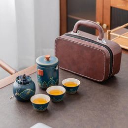 Teaware Sets Ceramic Express Cup 1 Pot 3 Premium Travel Tea Set