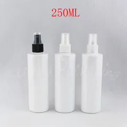 Storage Bottles 250ML White Plastic Bottle With Spray Pump 250CC Toner / Water Packaging Empty Cosmetic Container ( 25 PC/Lot )