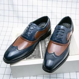 Casual Shoes British Style Men Black Leather Business Dress All-Match -Absorbing Footwear Wear-Resistant