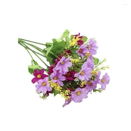 Decorative Flowers Artificial Wildflowers Colourful Simulated Wildflower Bouquets For Home Decoration 6 Bundles Of With Natural