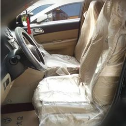 50/100PCS Disposable Plastic Car Seat Covers Protective Covers for Beauty Repair Waterproof Universal