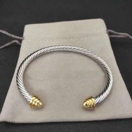 David Yurma Bracelet Bracelet Designer Cable Bracelet Fashion Jewellery for Women Men Gold Silver Pearl 24ss 1:1 Bangle Bracelet Dy Jewellery Man Christmas Gift 876