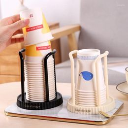 Kitchen Storage Simple Paper Cup Holder Household Disposable Rack Multifunctional Desktop Coffee Milk Tea
