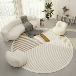 Modern Simple Circular Living Room Bedroom Bedside Non Slip Carpet 240401