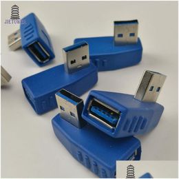 Computer Cables Connectors 500Pcs/Lot Usb 3.0 Adapter Af To A Type Male Female Angle Cross Usb3.0 Connector Fast Speed Drop Delivery C Otsg3