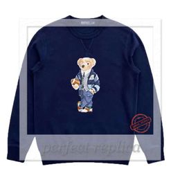 bear sweater High Quality Print Bear Sweater US SIZE Sweatshirts Thick Cotton Tracksuits Men Long Sleeves Sweat Shirt 664 749 168