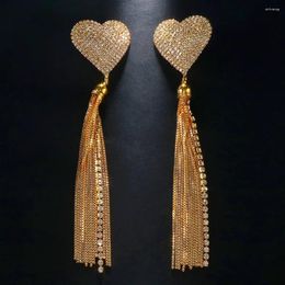 Backs Earrings Fashionable Personality Exaggerated Love Long Tassel