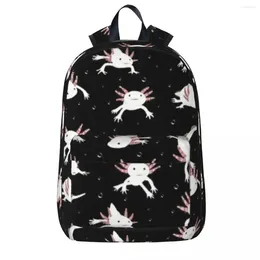Backpack Axolotls Woman Backpacks Boys Girls Bookbag Fashion Students School Bags Portability Travel Rucksack Shoulder Bag