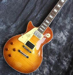 standard electric guitar left hand lp guitar highquality striped tiger maple mahogany Good sound quality 6510698