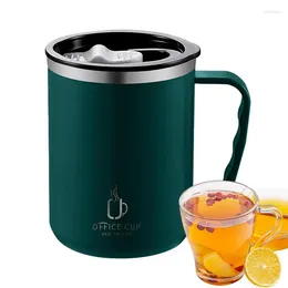 Mugs 500ml Travel Coffee Mug Tumbler Cup With Lid And Handle Stainless Steel For Tea Cocoa Cold Beverage Ice Drinks