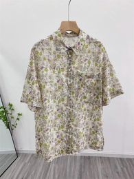 Women's Blouses 2024 Summer Loose Short Sleeve Printed Shirt For Female