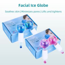Large Beauty Ice Hockey Energy Beauty Crystal Ball Facial Cooling Ice Globes Water Wave Face and Eye Massage Skin Care 1pcs 2pcs 240320