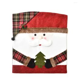 Chair Covers Christmas Cover Santa Claus Xmas Hat Dining For Year 2024 Party Home Kitchen Table Decor