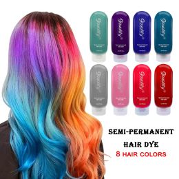 Color Gouallty Semipermanent Hair Color Cream Organic Easy Staining Green Pink Color Hair Dye TInt