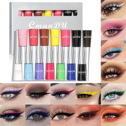 14 Colors/ Set Neon Liquid Eyeliner Pencil Waterproof Colourful Blue Green Yellow White Eye Liner Pen Women Makeup Eyes Cosmetics 240325