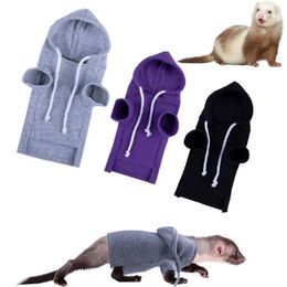 Dog Apparel Pet Supplies Ferret Hoodie Durable Fleece Winter Warmer Sweater Soft Comfortable Jumper Vest Lizard