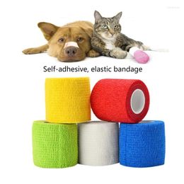 Dog Apparel 12pcs/set Self Adhesive Bandage Wrap Vets Tape For Dogs Horses Ankle Sprain Pet Wound Care Drop Ship