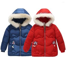 Down Coat #48 Kids Girls Baby Solid Winter Hooded Jacket Outwear Padded Clothes Fashion Infant Warm