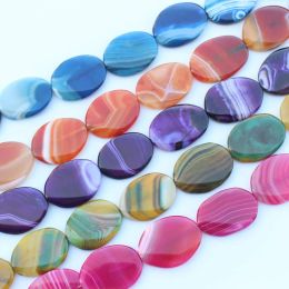 Jewellery 2830x3740mm Multicolor Agates Oval Beads 8pcs , for Diy Jewellery Making Mixed Wholesale for All Items