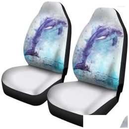 Car Seat Covers Ers Dolphin Set Of 2 / Front Protector Accessory Drop Delivery Automobiles Motorcycles Interior Accessories Otbeb