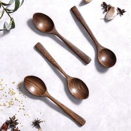 Spoons Eco Friendly Long Handle Kitchen Tools Cooking Utensils Dessert Flatware Tea Spoon Wooden Coffee Soup