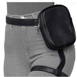 Storage Bags Women's Sexy Waist Bag Leather Thigh Wallet Cool Girl Outdoor Hiking Motorcycle Strap Cosmetic Pouch