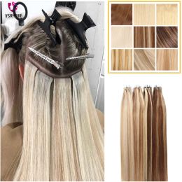 Extensions Vsrhair P18/60 P4/22 Tape In Hair 50cm 60cm Strong Adhesive Glue 2g 2.5g Human Hair Machine Remy Thick Ends Tape Hair Extensions