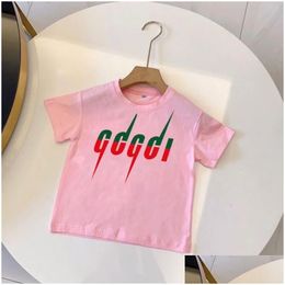 T-Shirts Designer Kids Clothes Fashion Letter Printing Clothing Baby Girls Cute Tops Childrens Tshirt 8 Colors High Quality Drop Deliv Dhjfh