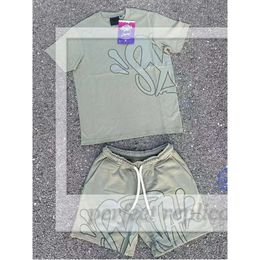 syna 5A Men's Syna World Tshirts Set Printed Short Tees Graphic Tee Tshirt and Shorts Hip Hop Y2k Shirts 767