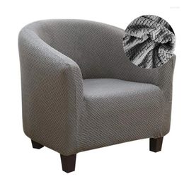 Chair Covers Jacquard Weave Solid Colour Elastic Sofa Cover Single Seater Couch Slipcover For Living Room Armchair Protector