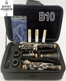 New BUFFET B10 Bb Clarinet B Flat Tune 17 key Bakelite Clarinet Professional Woodwind Instruments With Case Mouthpiece6581530