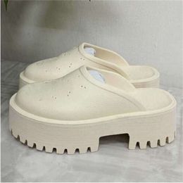 luxury brand designer Women platform perforated gucchi gg guccir guccic guccishoes guccis sandals slippers made of transparent materials fashionable lovely S2MX