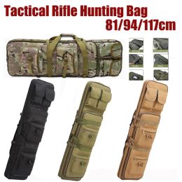 Bags 81/94/117cm Outdoor Tactical Sniper Rifle Bag Military Hunting Charge Shockproof Gun Protection Gun Bag Luya Fishing Backpack