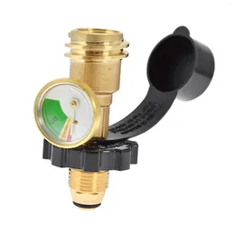 Tools Propane Tank Adapter With Gauge Firm Connexion Camper Strong Pressure Resistance American Standard Thread