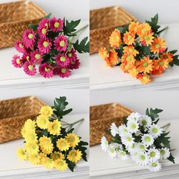 Decorative Flowers 1pcs Bouquet Of 7-pronged Small Zou Chrysanthemums Silk Artificial Home Wedding Rural Decoration DIY Pography