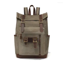 Backpack M588 Arrive Travel Bag Student Endorsement Vintage Outdoor Large Capacity Waterproof Oil Wax Canvas Leather